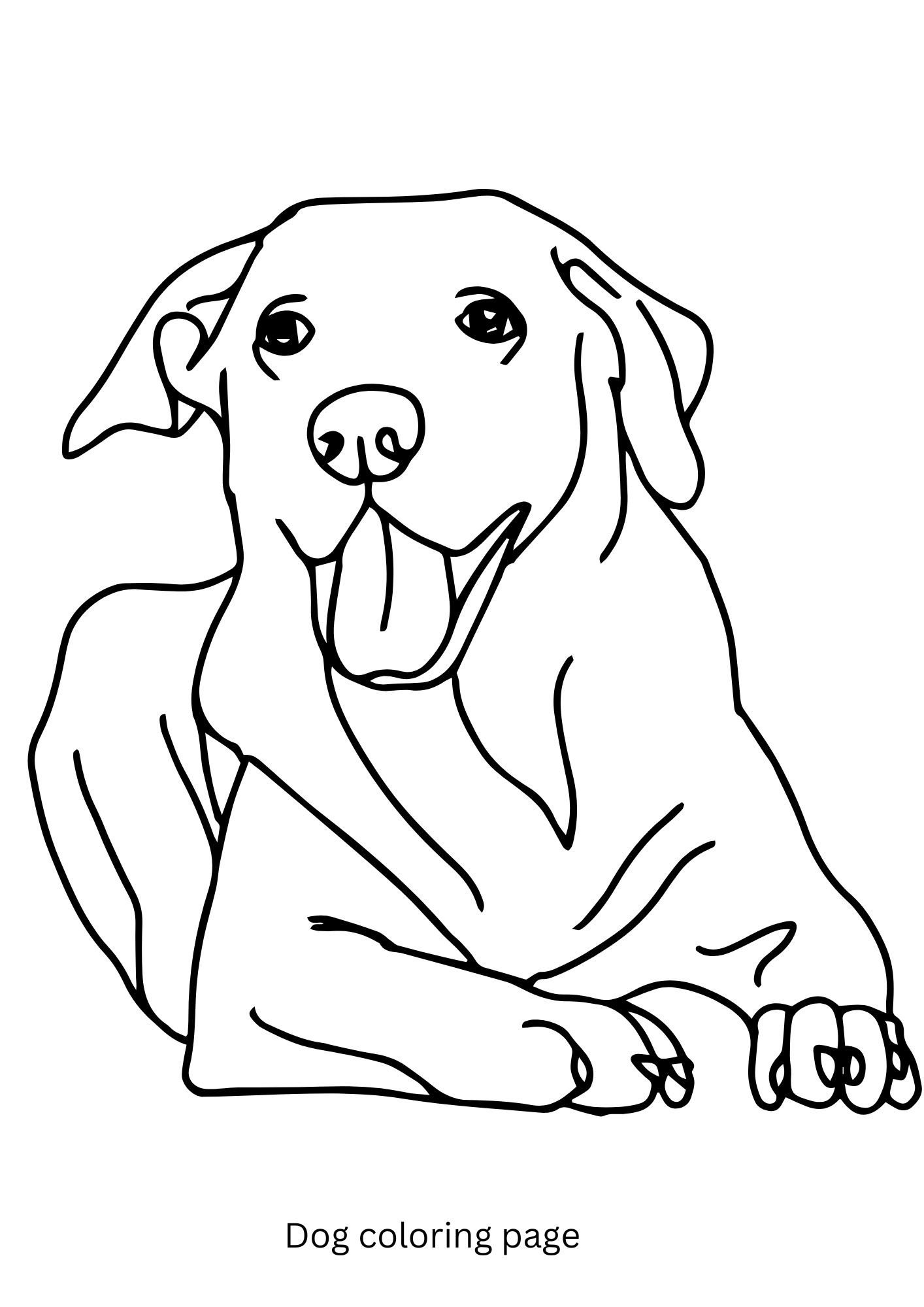 Online dog coloring page