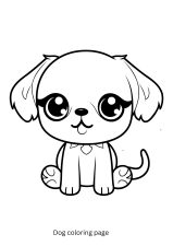 Pretty Dog Coloring Page