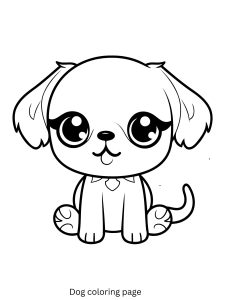 Pretty Dog Coloring Page