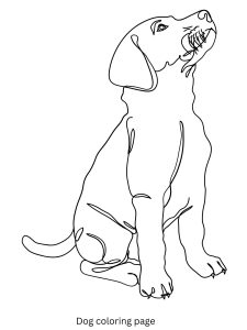 Realistic Dog Coloring Page