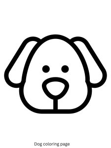 Simple Dog Head Coloring Page