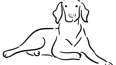 Simple Dog Sitting Coloring Page