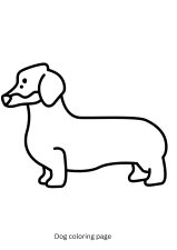 Weiner Dog Coloring Page