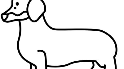 Weiner Dog Coloring Page