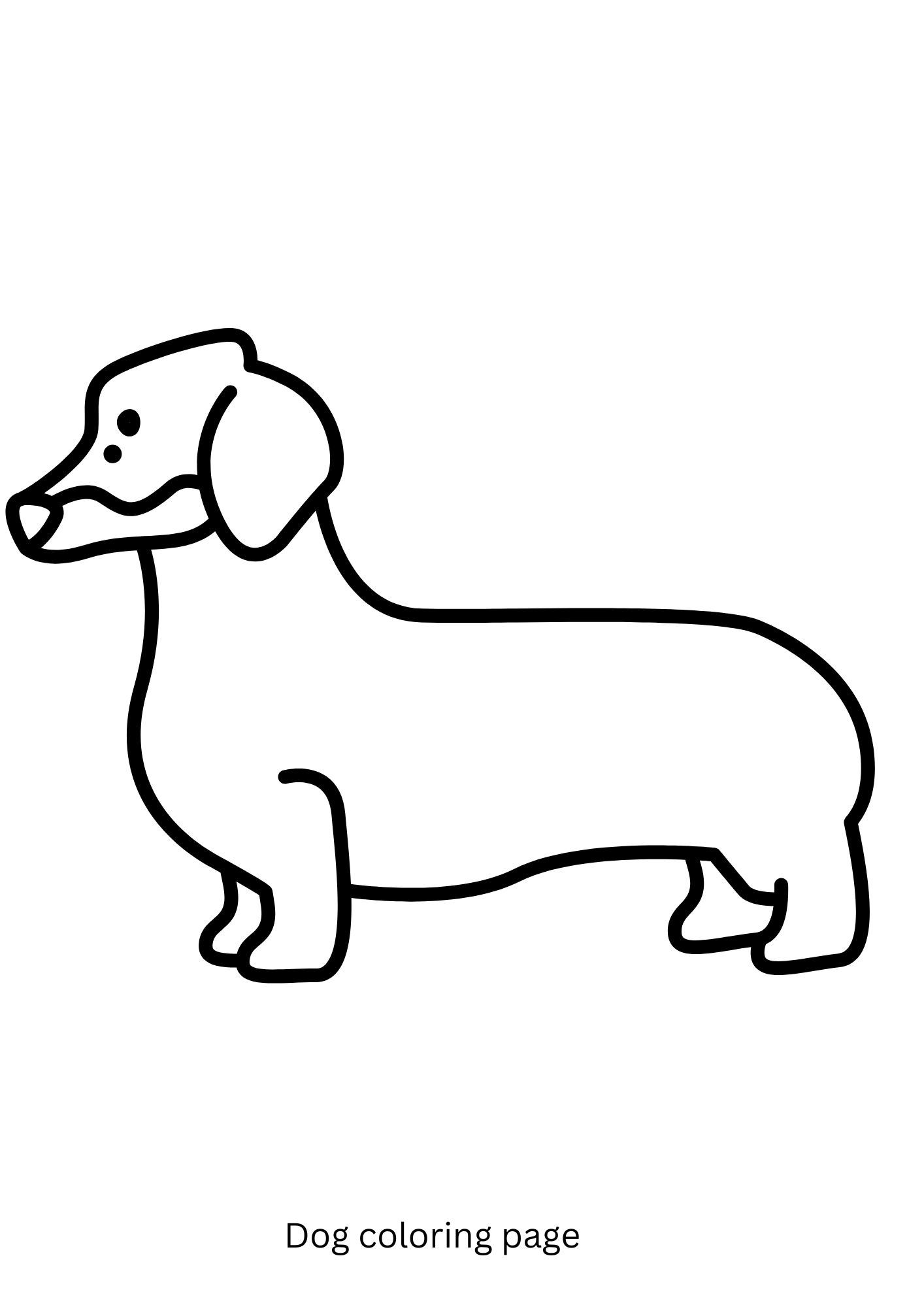 Weiner Dog Coloring Page