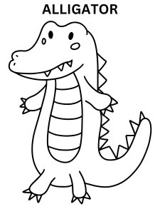 Alligator Pictures To Color Online