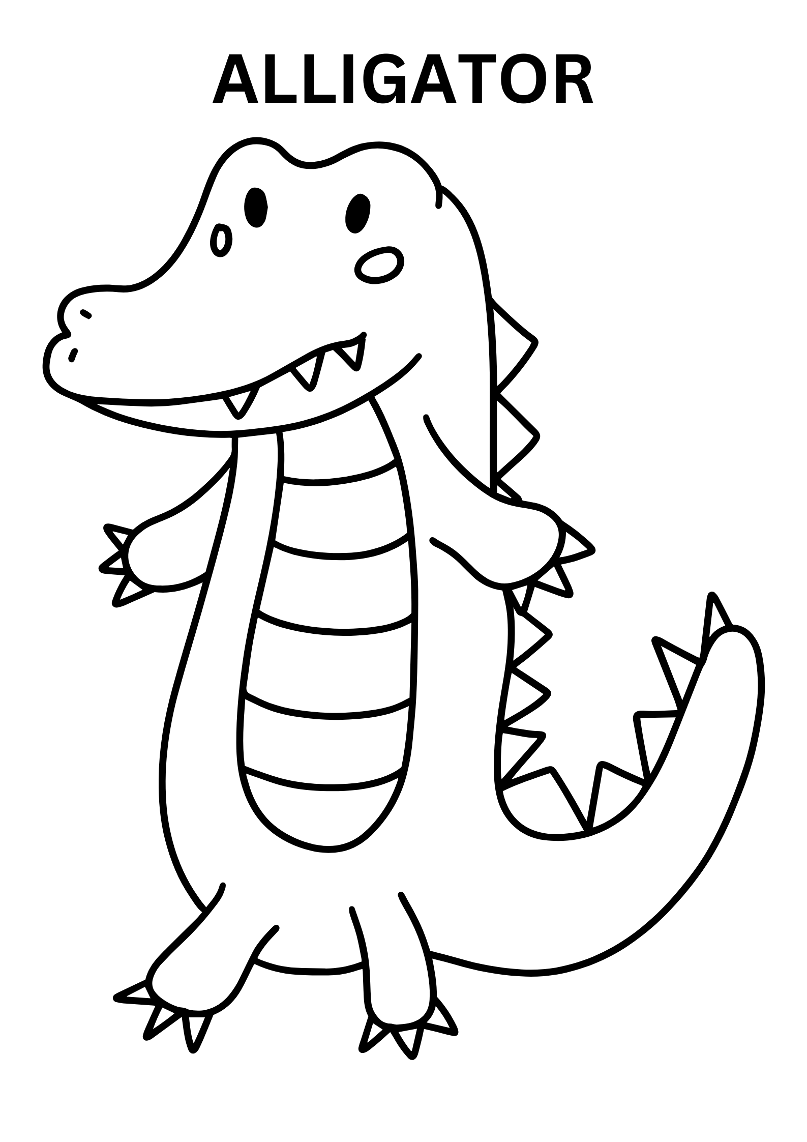 Alligator Pictures To Color Online