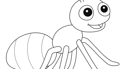 Ant Coloring Page For Preschoolers