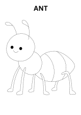 Ant Coloring Page For Toddlers