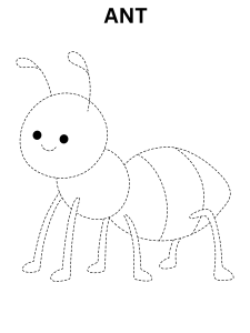 Ant Coloring Page For Toddlers