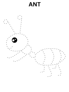 Easy Ant Coloring Page