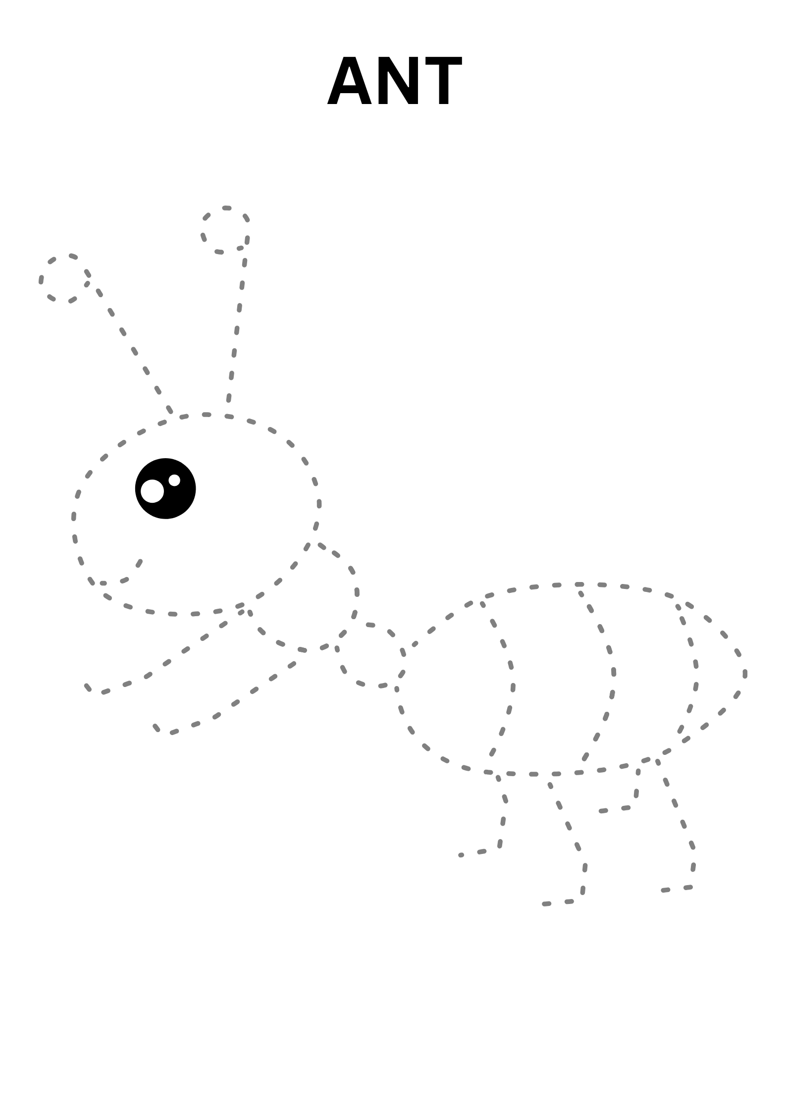 Easy Ant Coloring Page