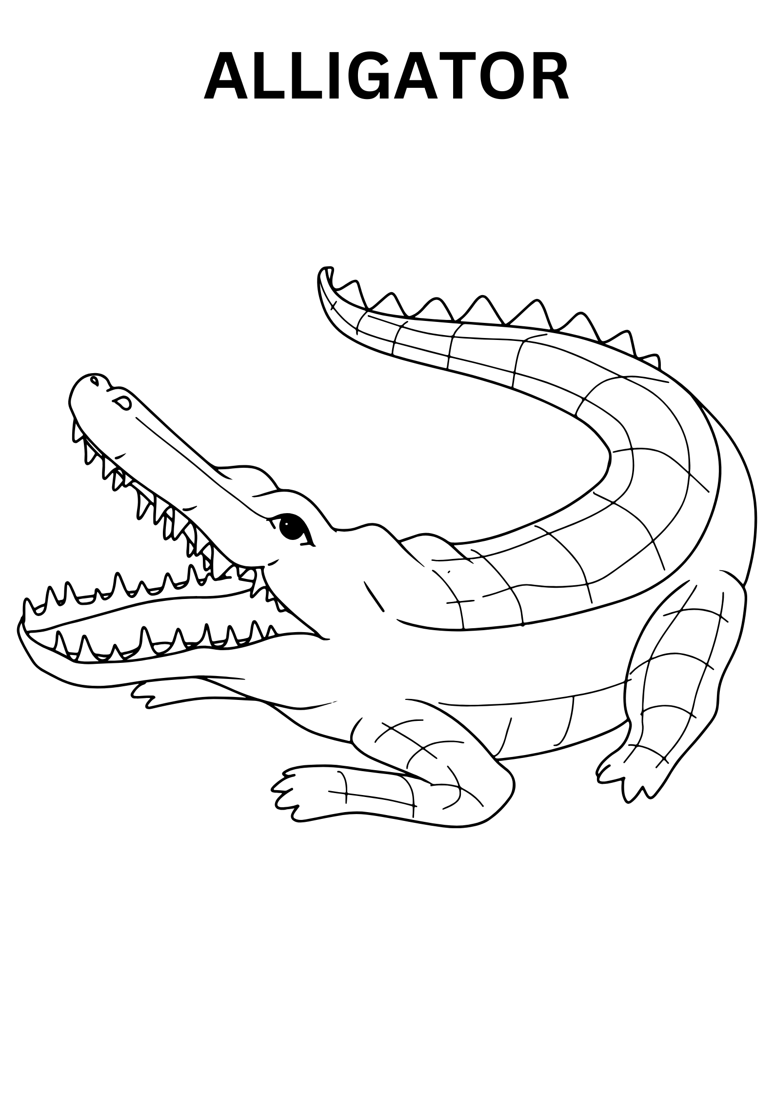 Free Alligator Coloring Images