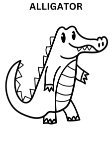 Online Alligator Coloring Pages For Preschool