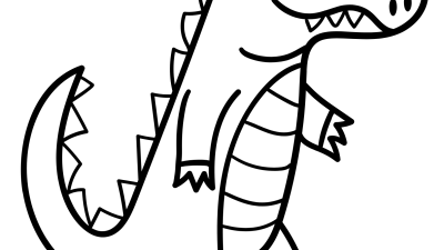 Online Alligator Coloring Pages For Preschool