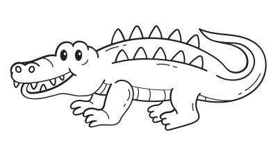 Printable Alligator Coloring Pages