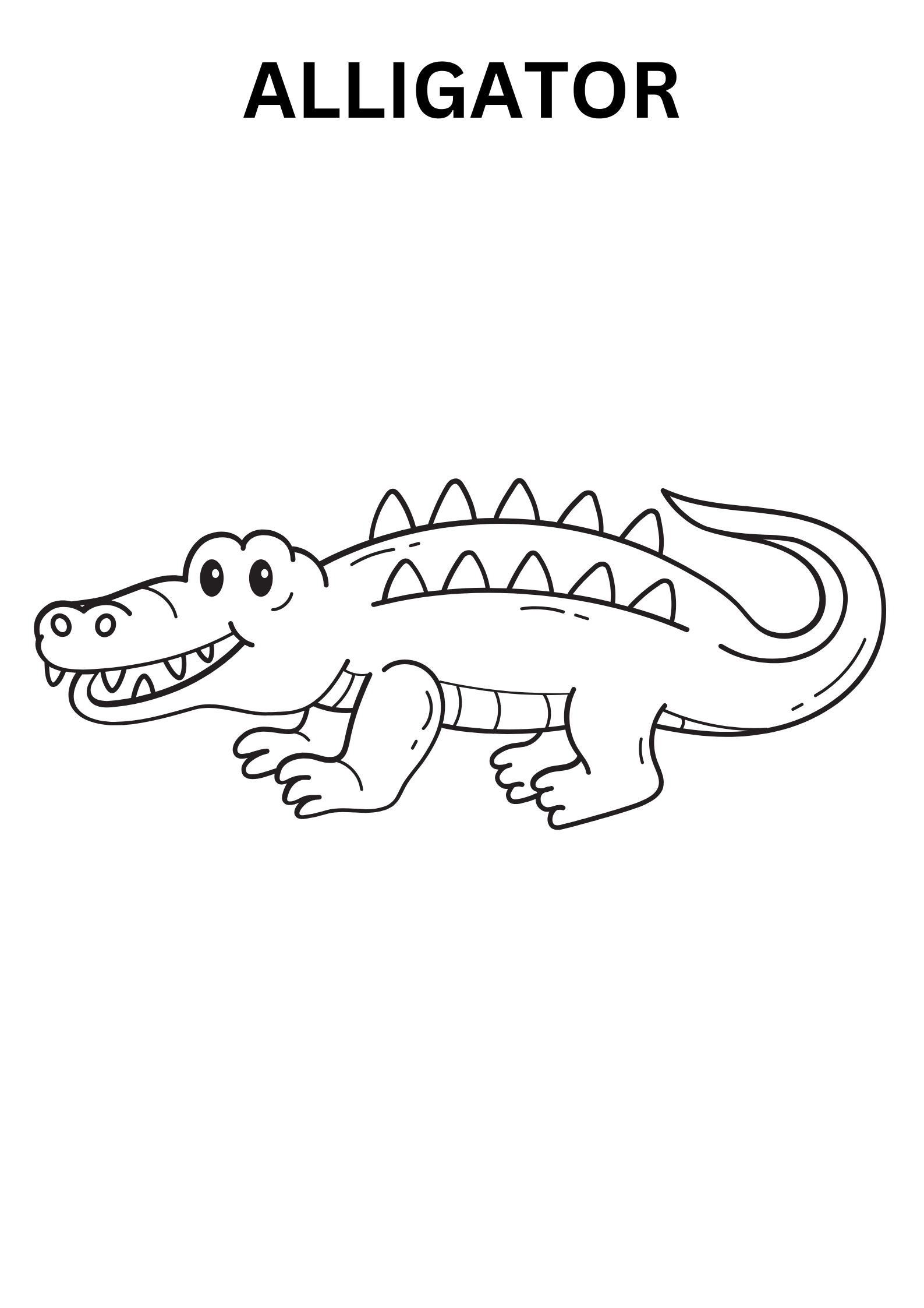 Printable Alligator Coloring Pages