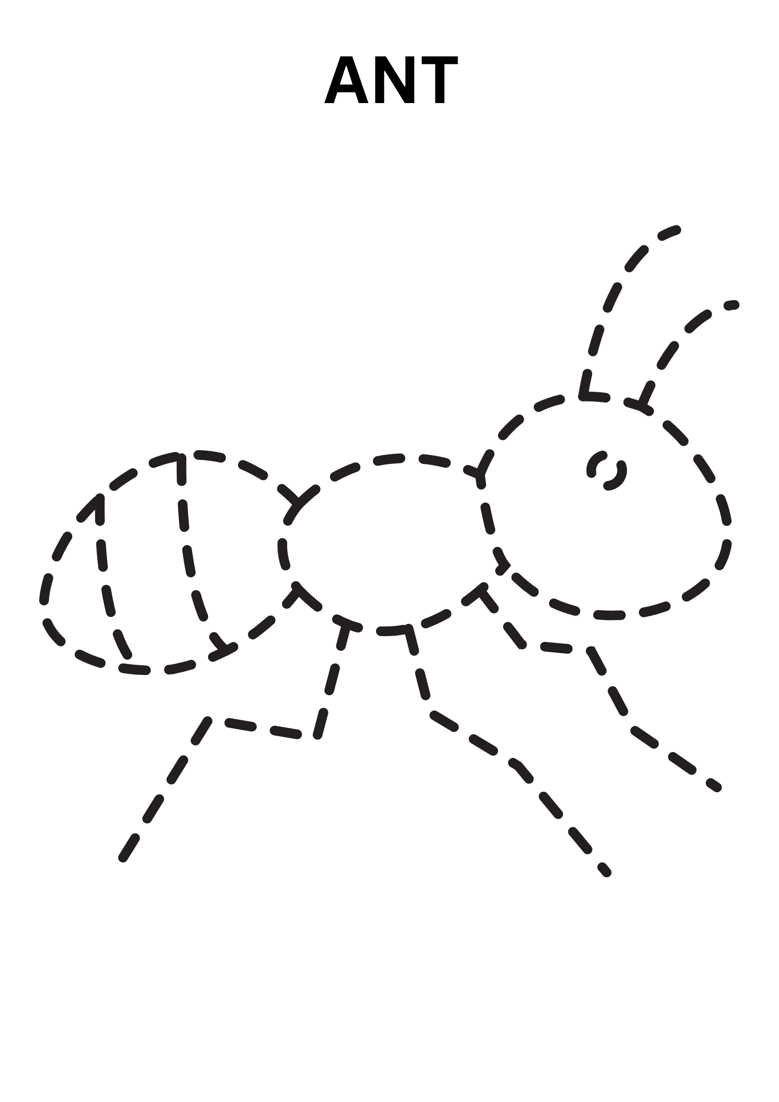 Simple Ant Coloring Page