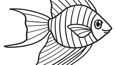 Angelfish Coloring Page For Kindergarten