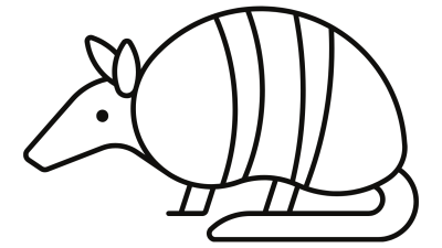 Armadillo Printable Coloring Pages