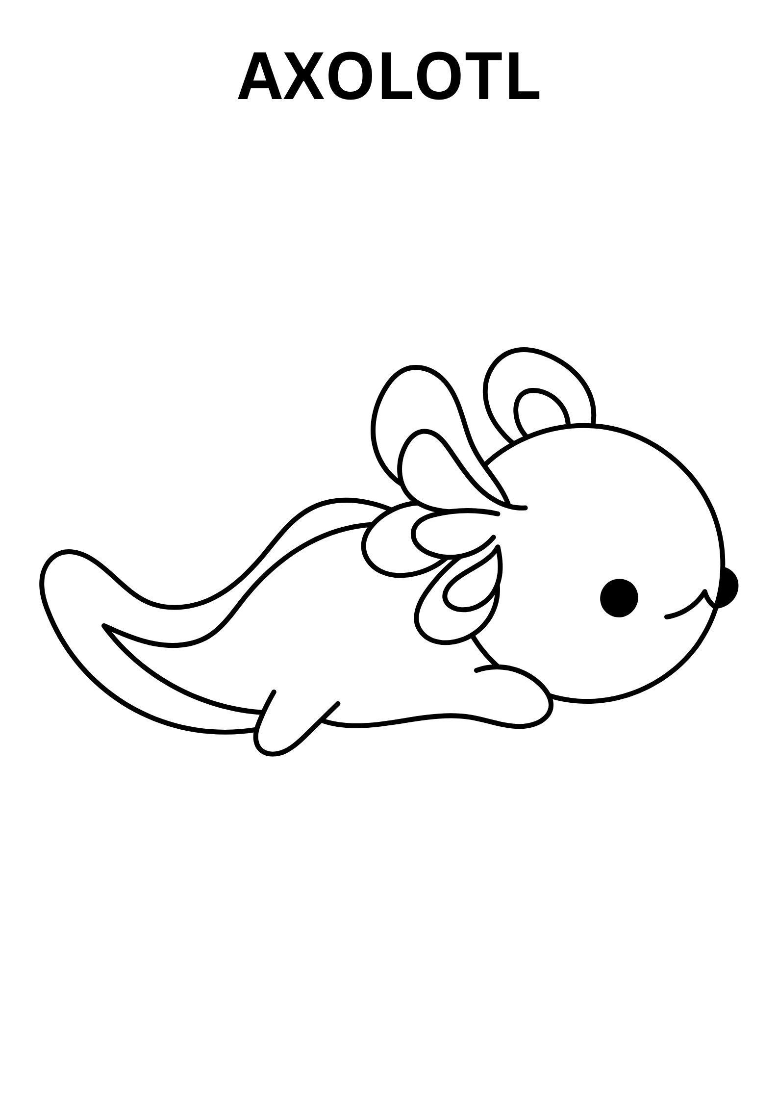 Axolotl Coloring Pages Printable