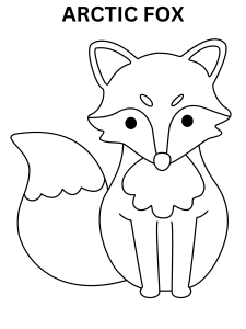 Baby Arctic Fox Coloring Pages