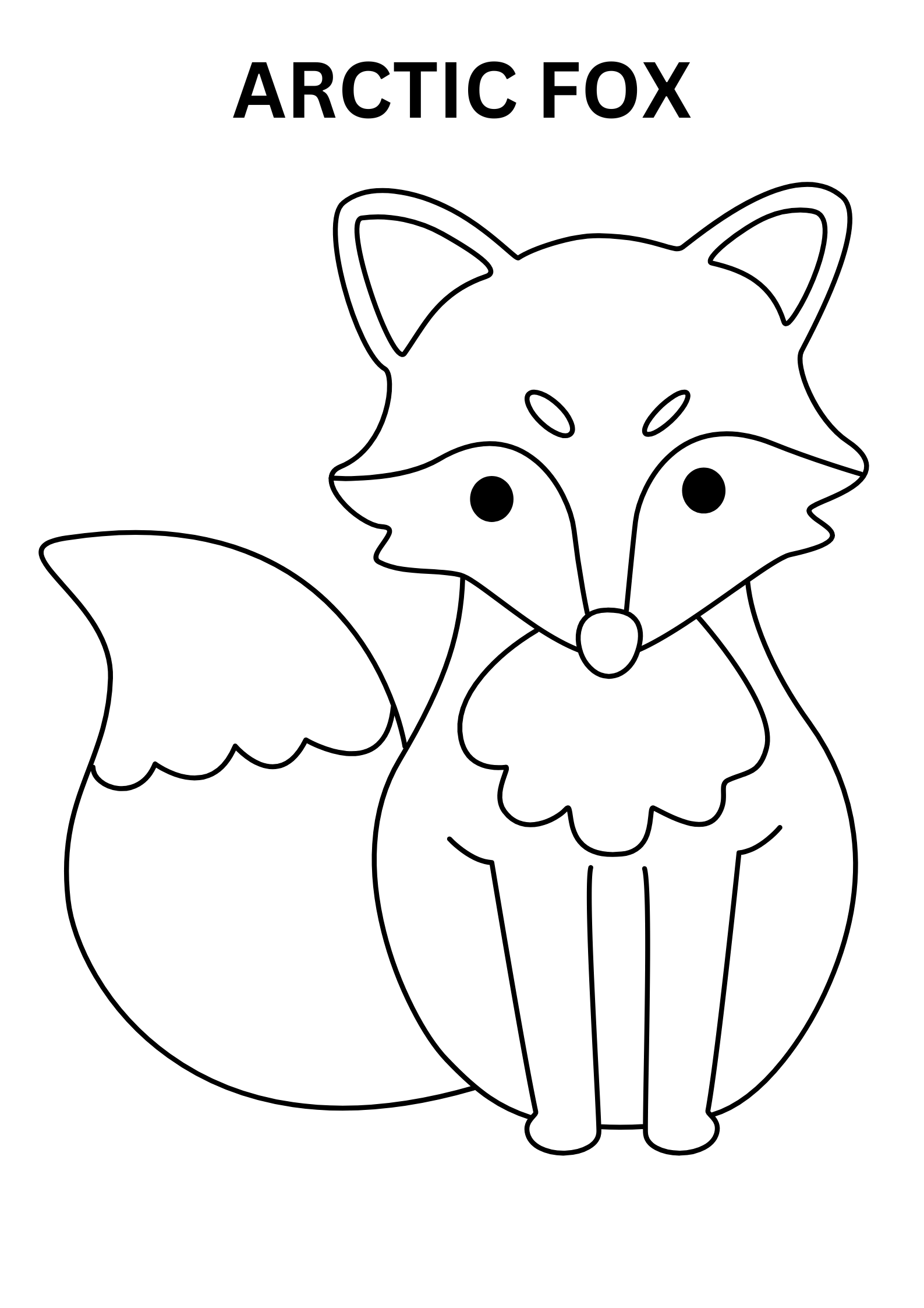 Baby Arctic Fox Coloring Pages