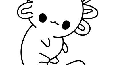 Baby Axolotl Coloring Pages