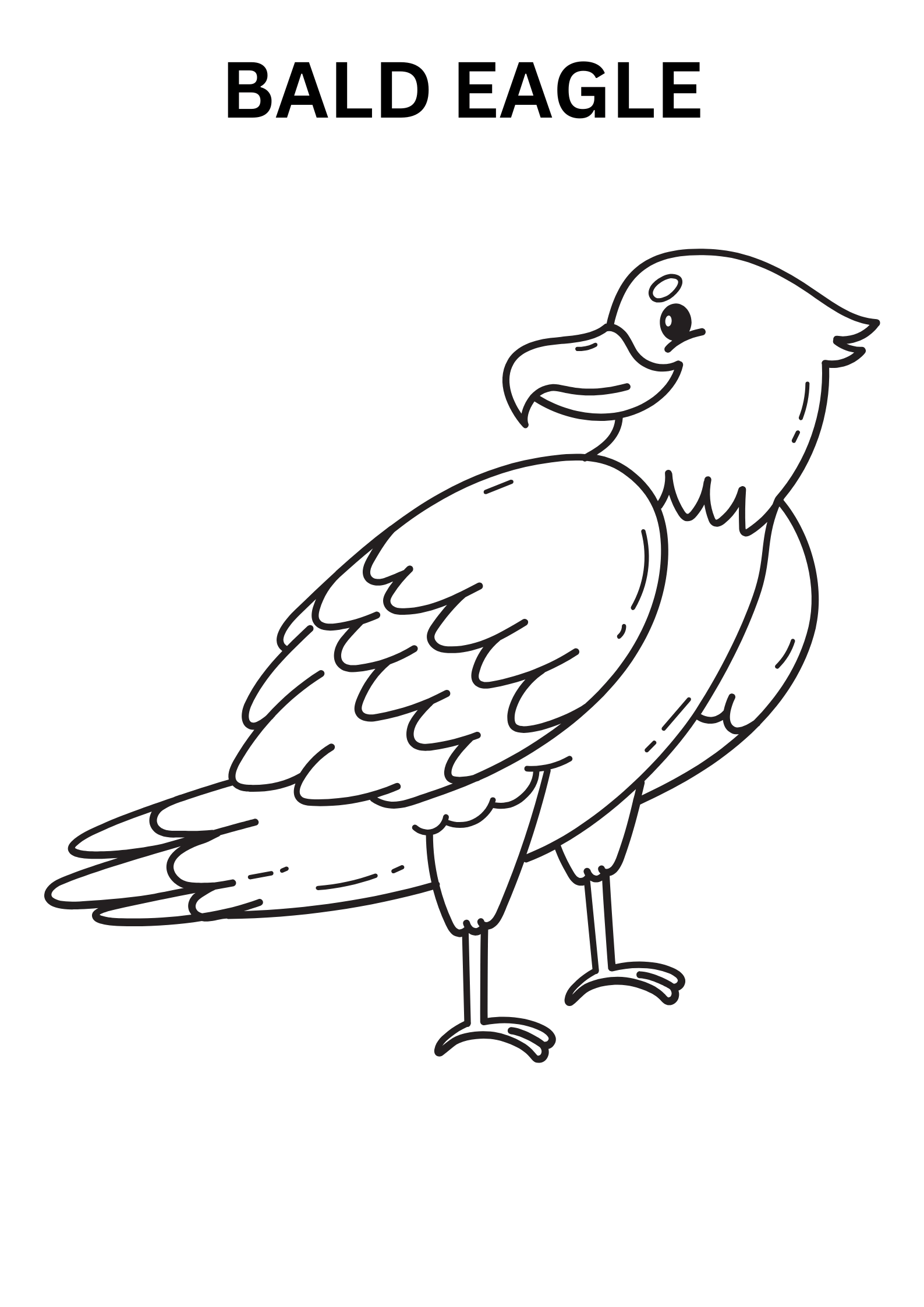 Bald Eagle Coloring Pages For Kindergarten