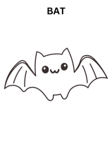 Bat Coloring Pages For Toddlers