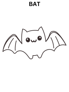 Bat Coloring Pages For Toddlers