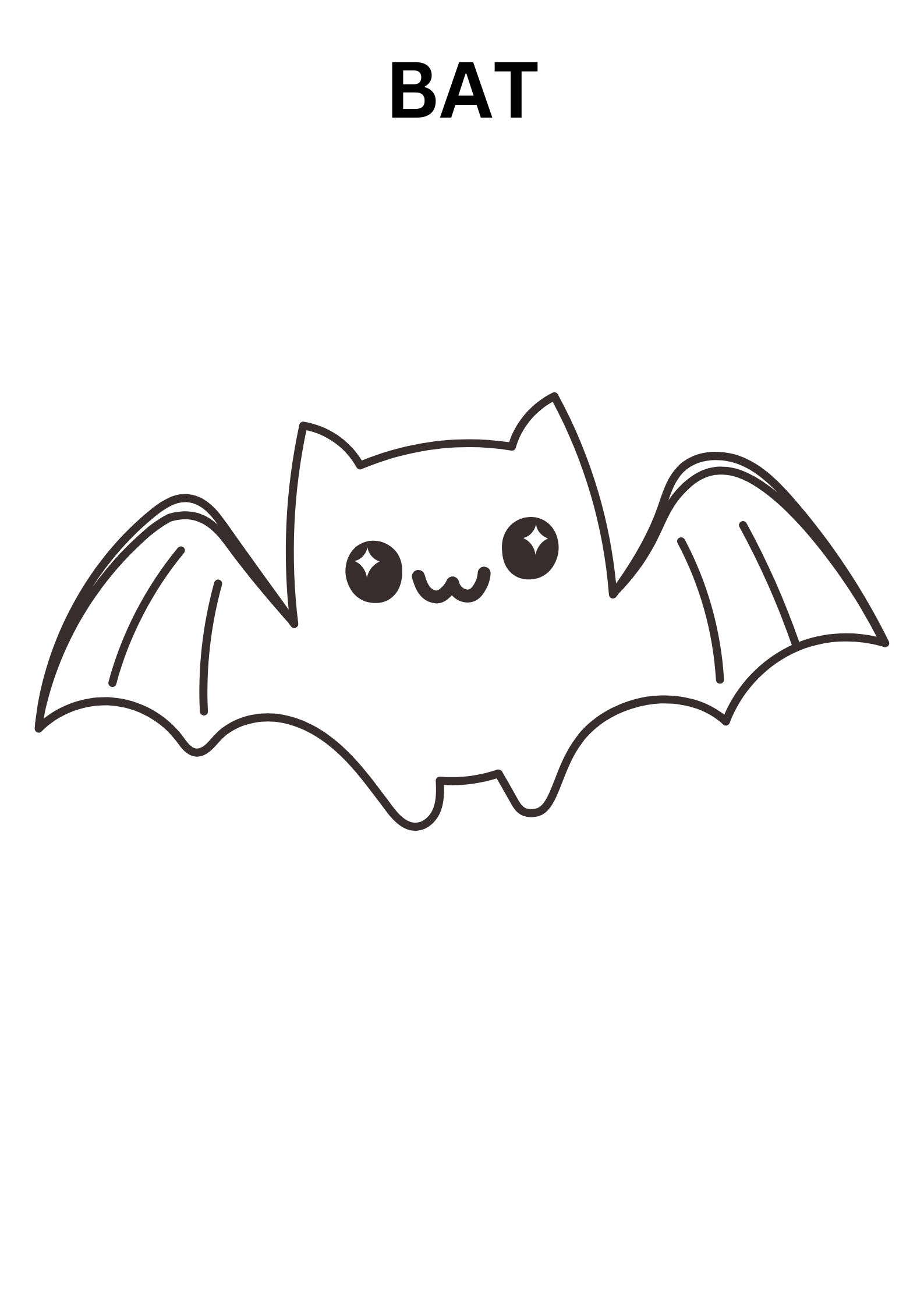 Bat Coloring Pages For Toddlers