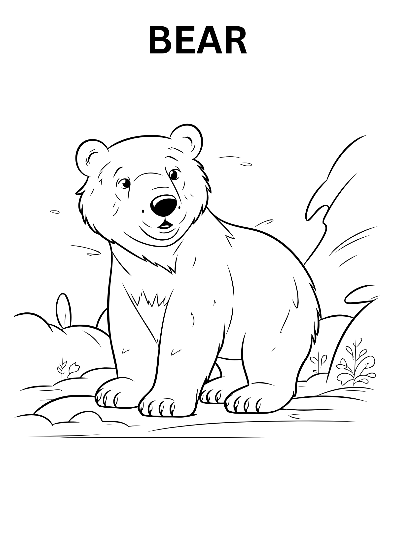 Bear Coloring Pages For Adults