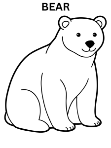 Bear Coloring Pages For Preschoolers