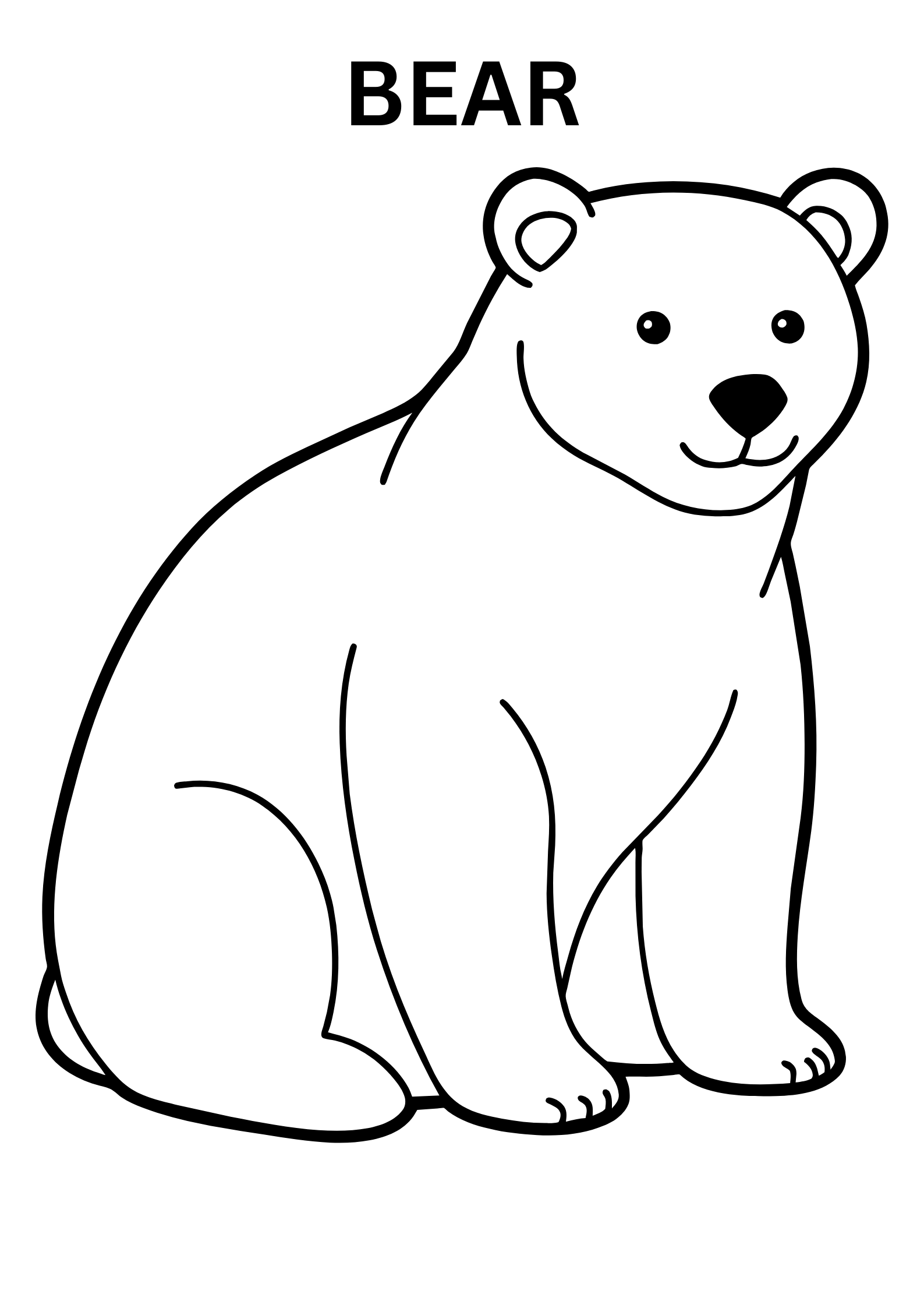 Bear Coloring Pages For Preschoolers