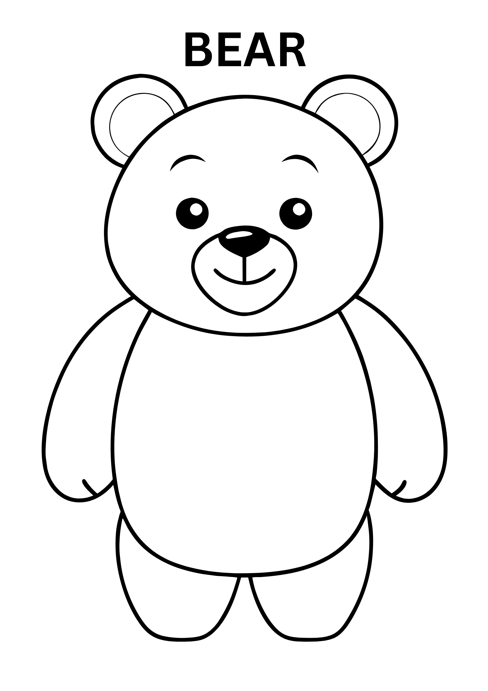 Bear Coloring Pages For Toddlers