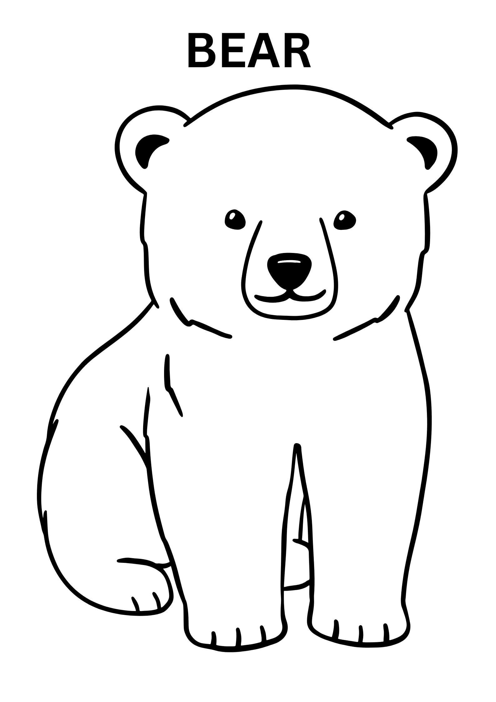 Bear Coloring Pages Printable