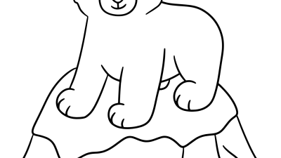 Bear Cub Coloring Page