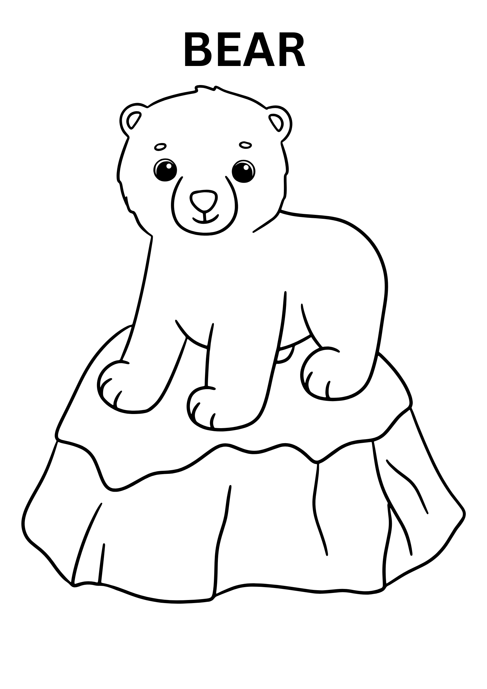 Bear Cub Coloring Page