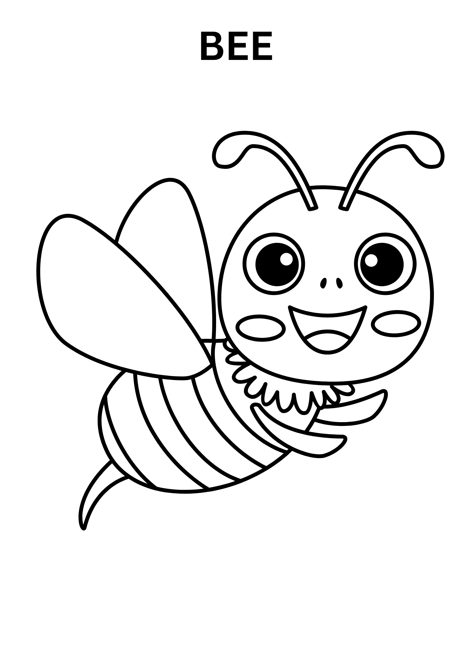 Bee Coloring Pages For Kids