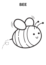 Bee Coloring Pages For Kindergarten