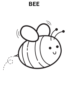 Bee Coloring Pages For Kindergarten