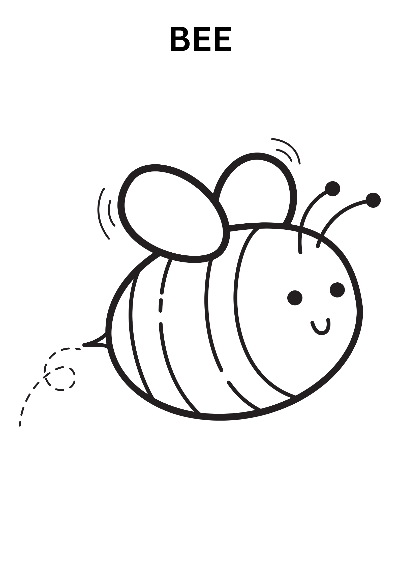 Bee Coloring Pages For Kindergarten