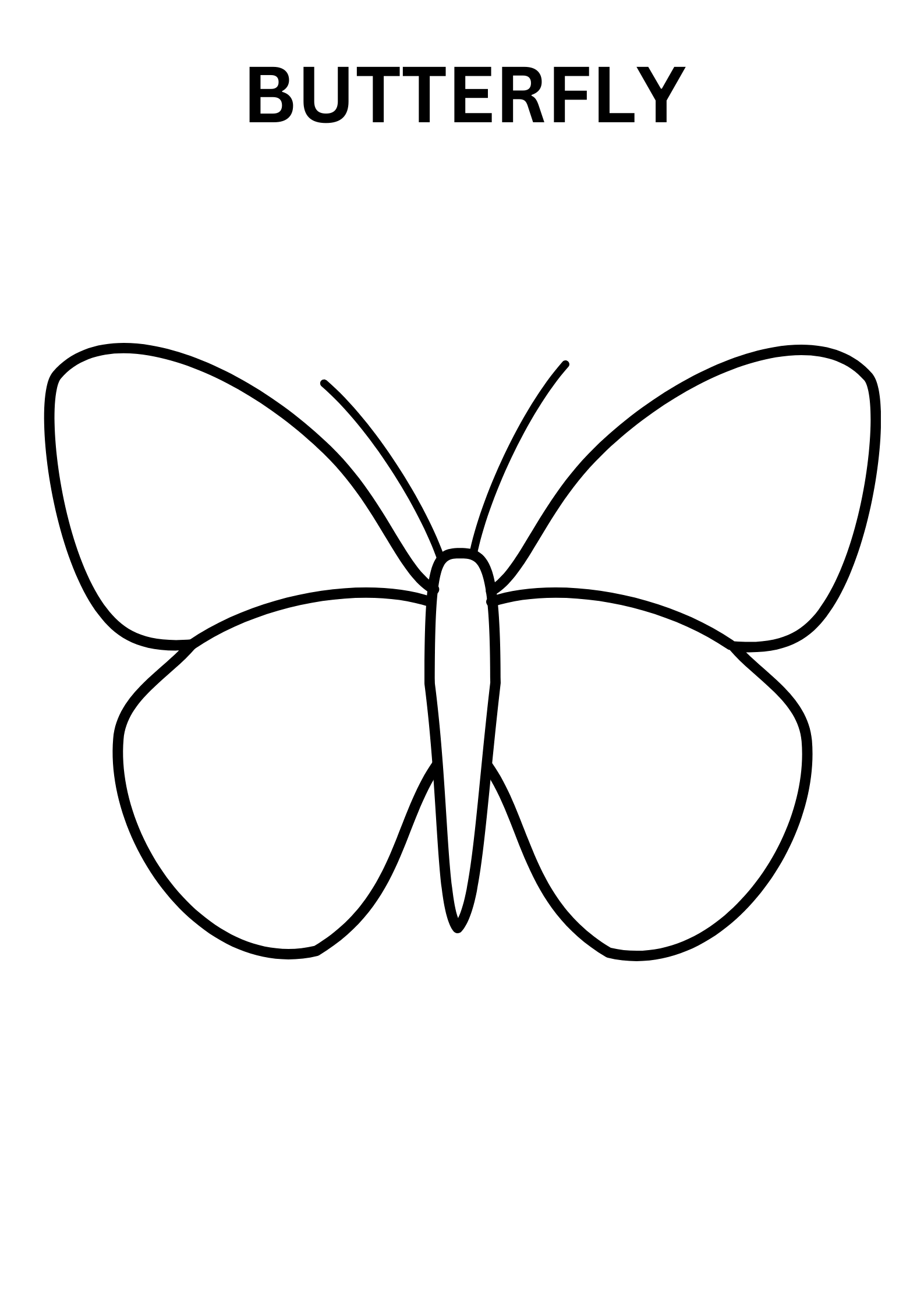 Butterfly Template For Coloring Online