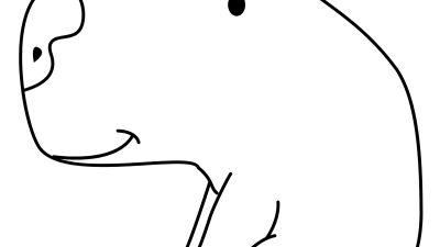 Cartoon Capybara Coloring Pages