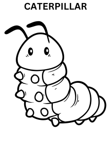 Cartoon Caterpillar Coloring Pages