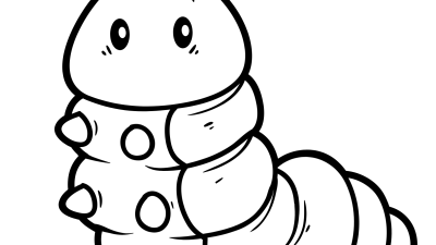 Cartoon Caterpillar Coloring Pages