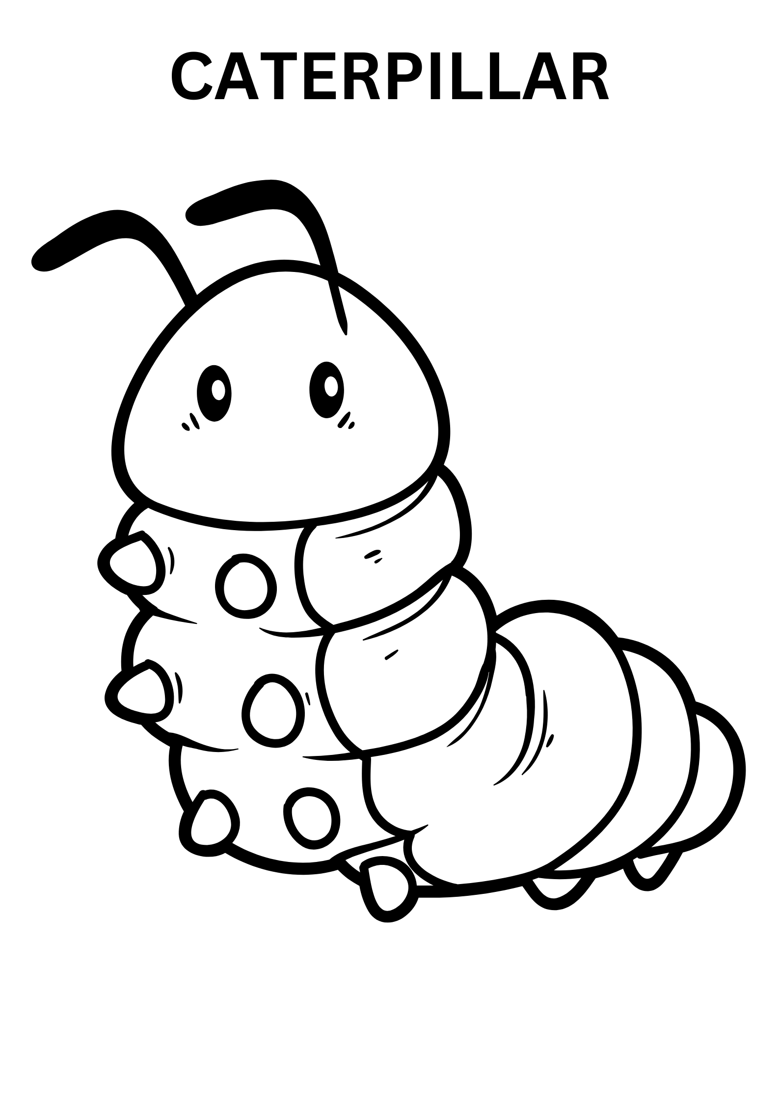 Cartoon Caterpillar Coloring Pages