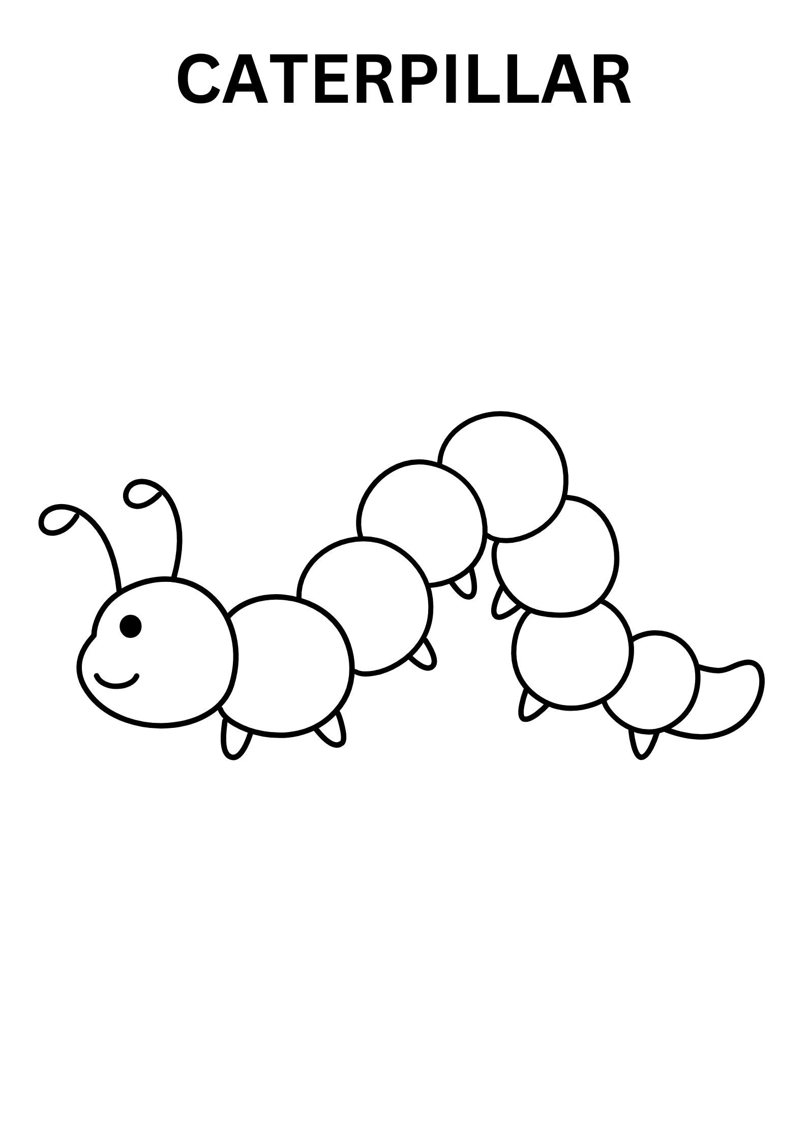 Caterpillar Coloring Pages For Preschool