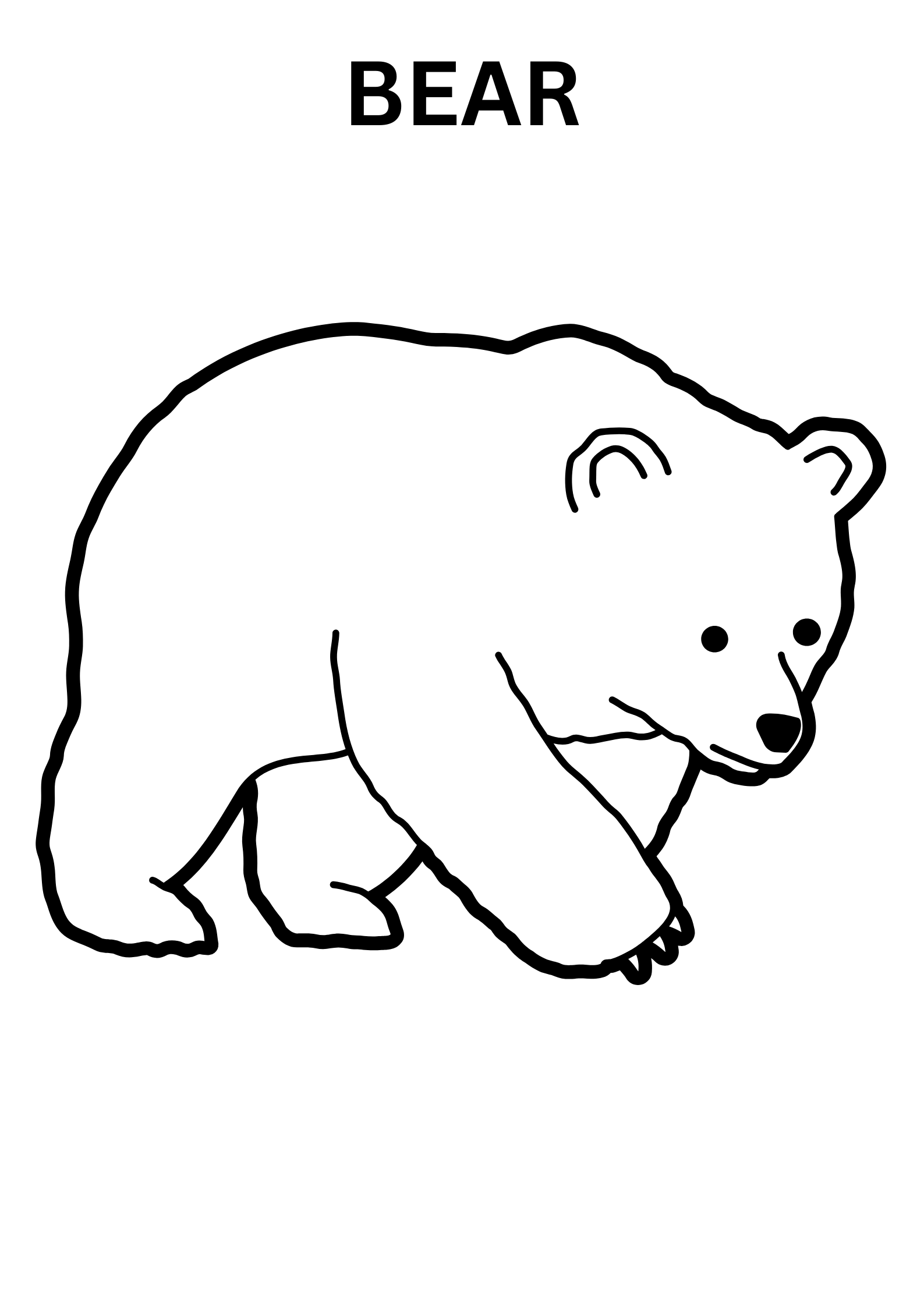 Cozy Bear Coloring Pages